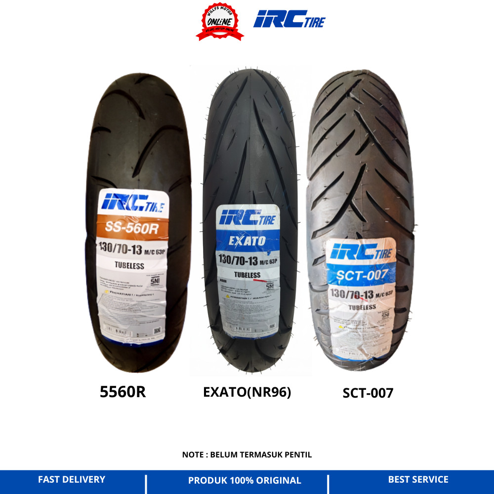 Jual Ban 130/70-13 IRC SS560 EXATO SCT007 TUBELES Ban Belakang Nmax IRC ...