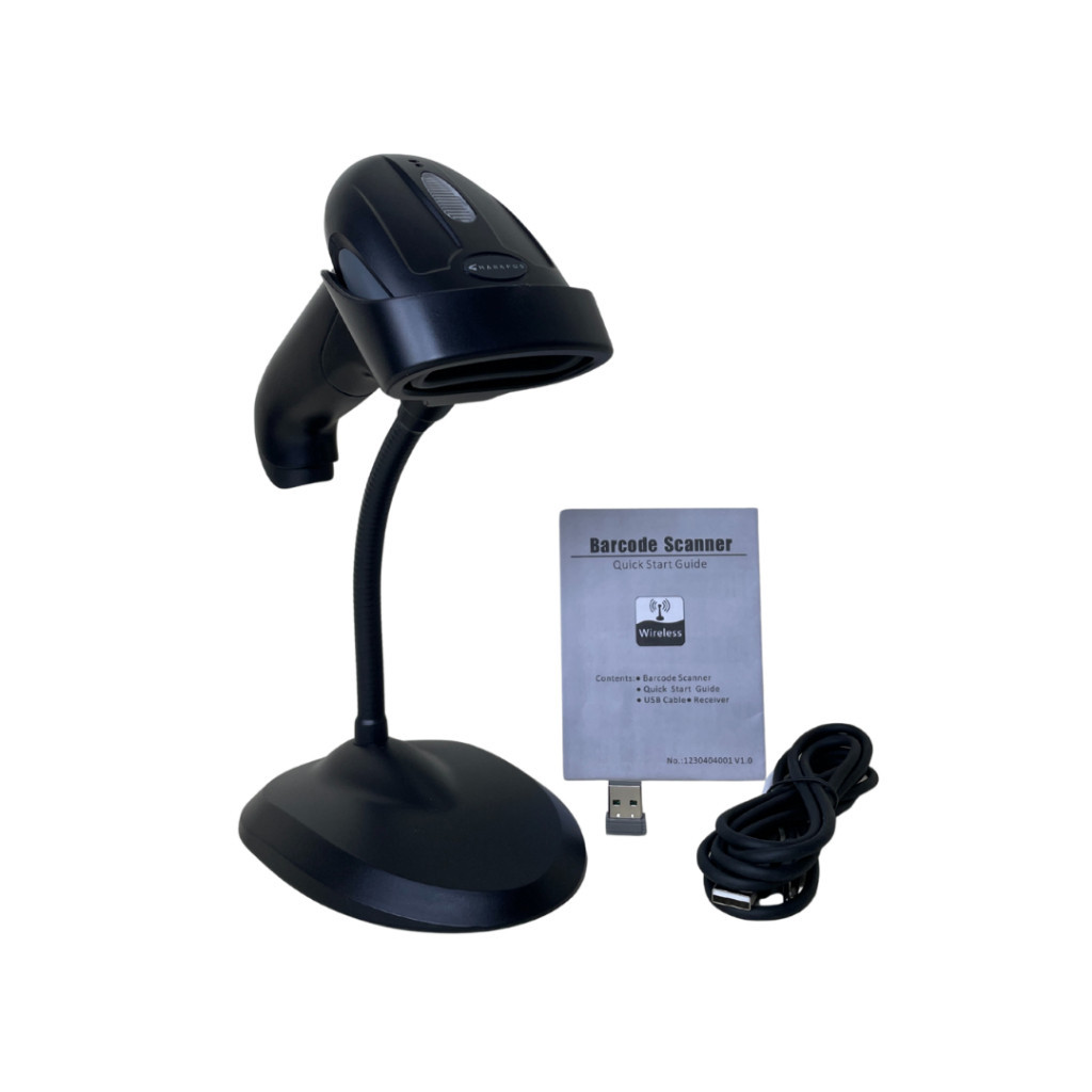 Jual Sharkpos Barcode Scanner Bluetooth 2D QS2520 USB Free Stand QS ...