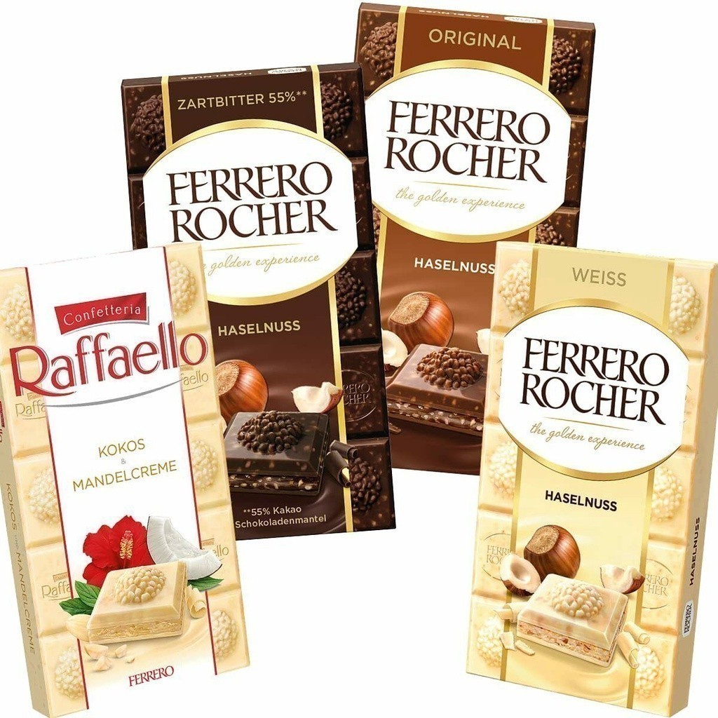 Jual Coklat FERRERO Rocher Raffaello Dark Chocolate Tablet Bar 90gram ...