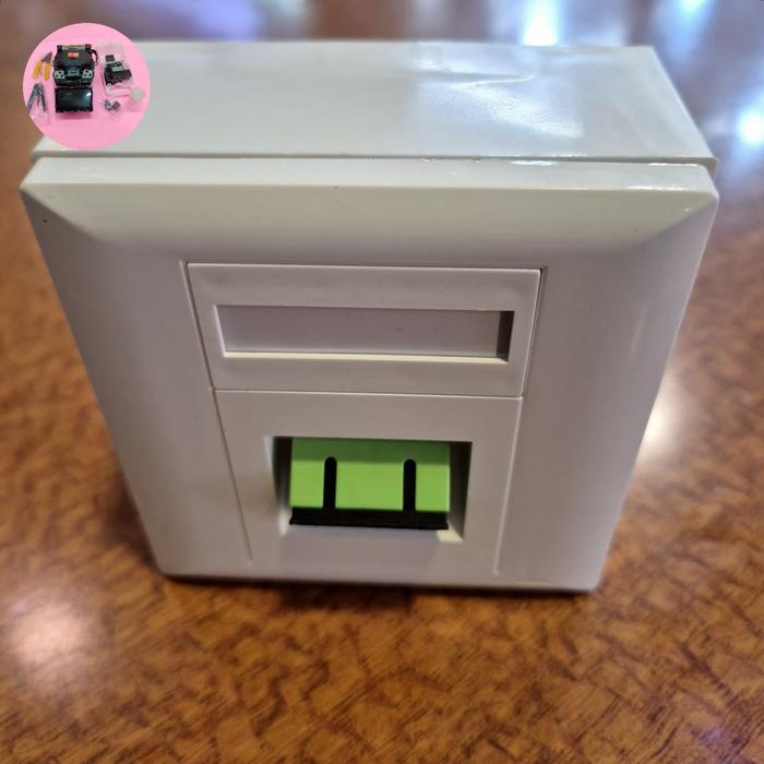 Jual FACEPLATE FO 2CORE SC APC LENGKAP ADAPTER SC APC DAN OUTBOW, ROSET ...