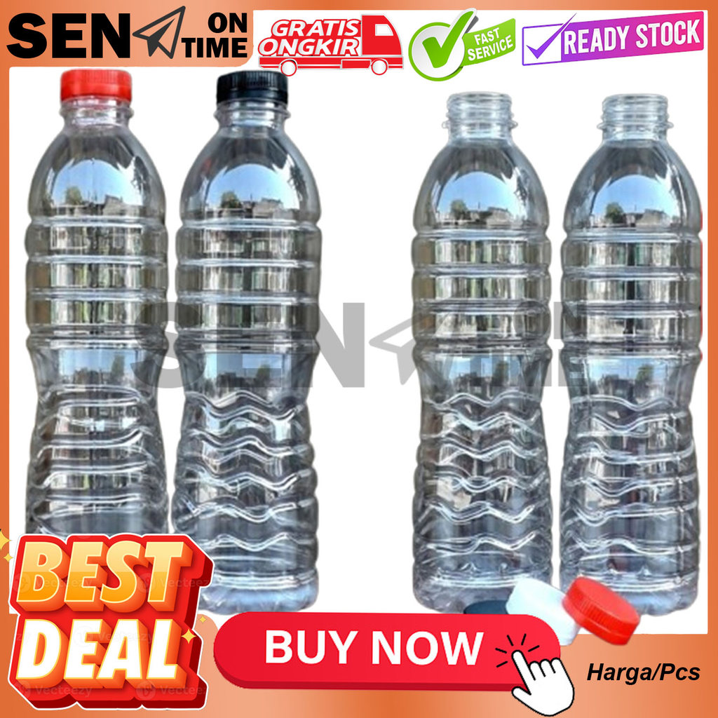 Jual Wadah Minum Botle Tebal Tutup Long Botol Plastik 600ml Aqua Botol ...