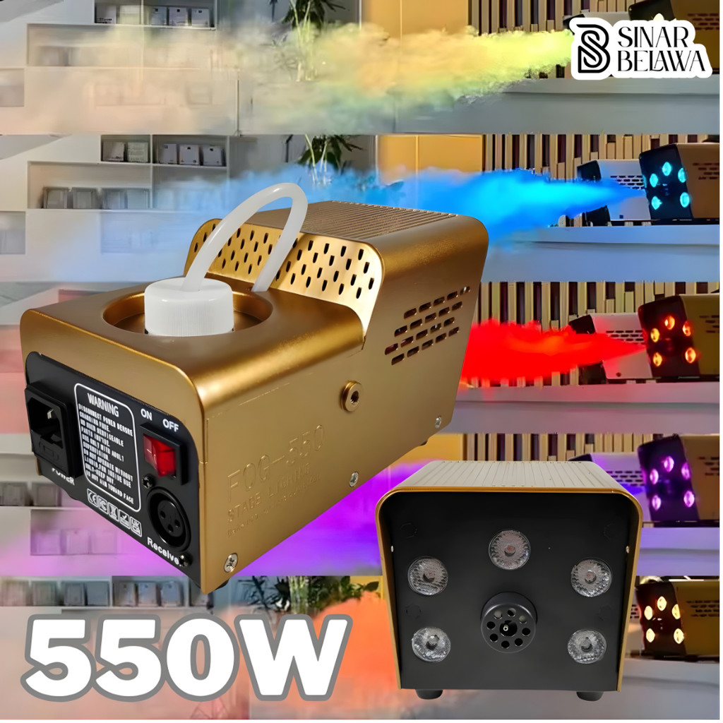 Jual Mesin Pembuat Kabut Panggung Mist Machine RGB Remote 550W | Shopee ...