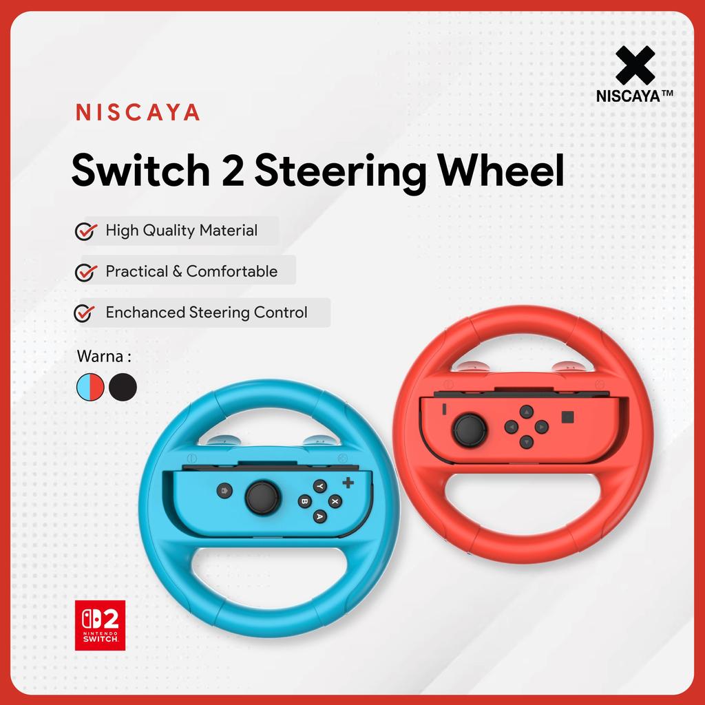 Jual NISCAYA Switch 2 Steering Wheel for Nintendo Switch 2 Set Joycon ...