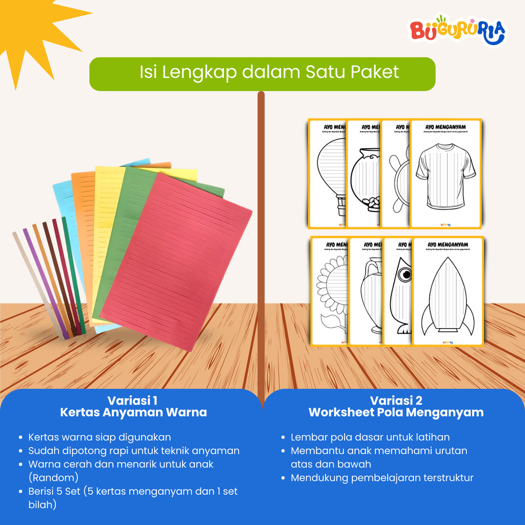 Jual Bu Guru Ria - Media Pembelajaran Menganyam Anak SD Fase A B | Seni ...