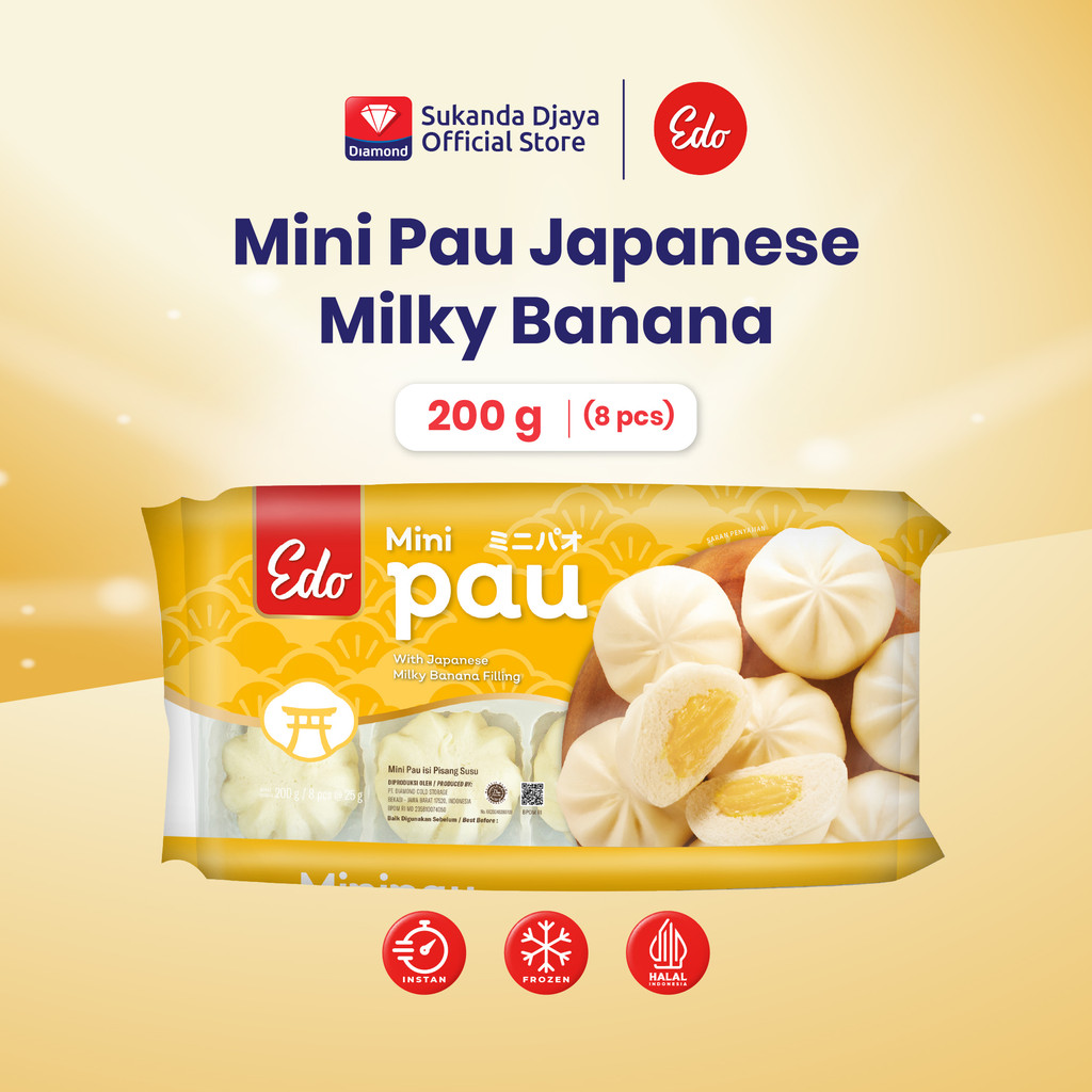 Jual Edo Mini Pau Japanese Milky Banana 200 Gr | Shopee Indonesia