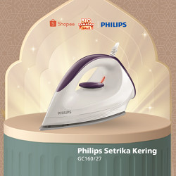 Philips Setrika Kering Afinia GC160/27 Putih Ungu - Setrika Terbaik Paling Cangg