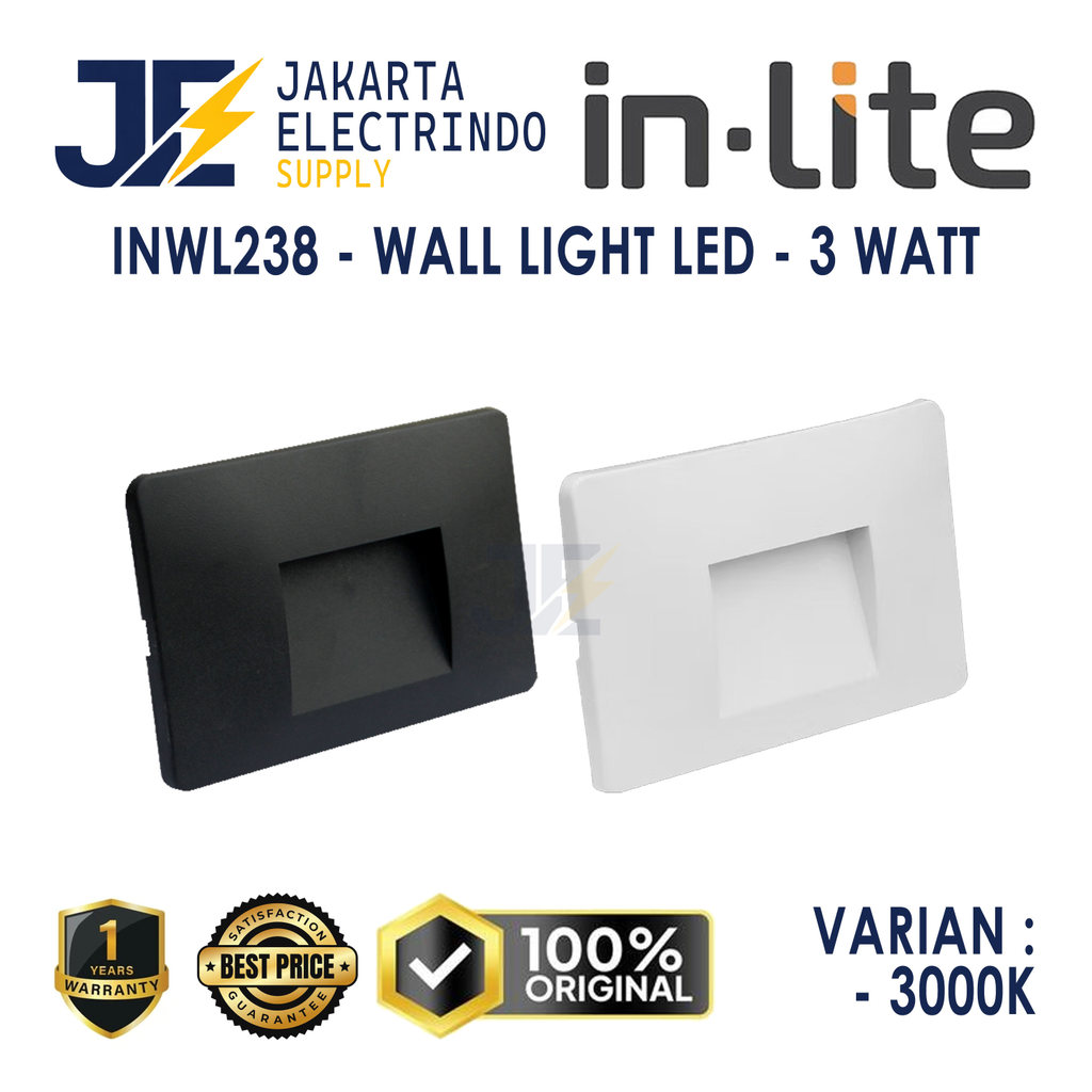 Jual Inlite INWL238 LED Wall Light Dinding 3W Putih / Kuning - In-Lite ...