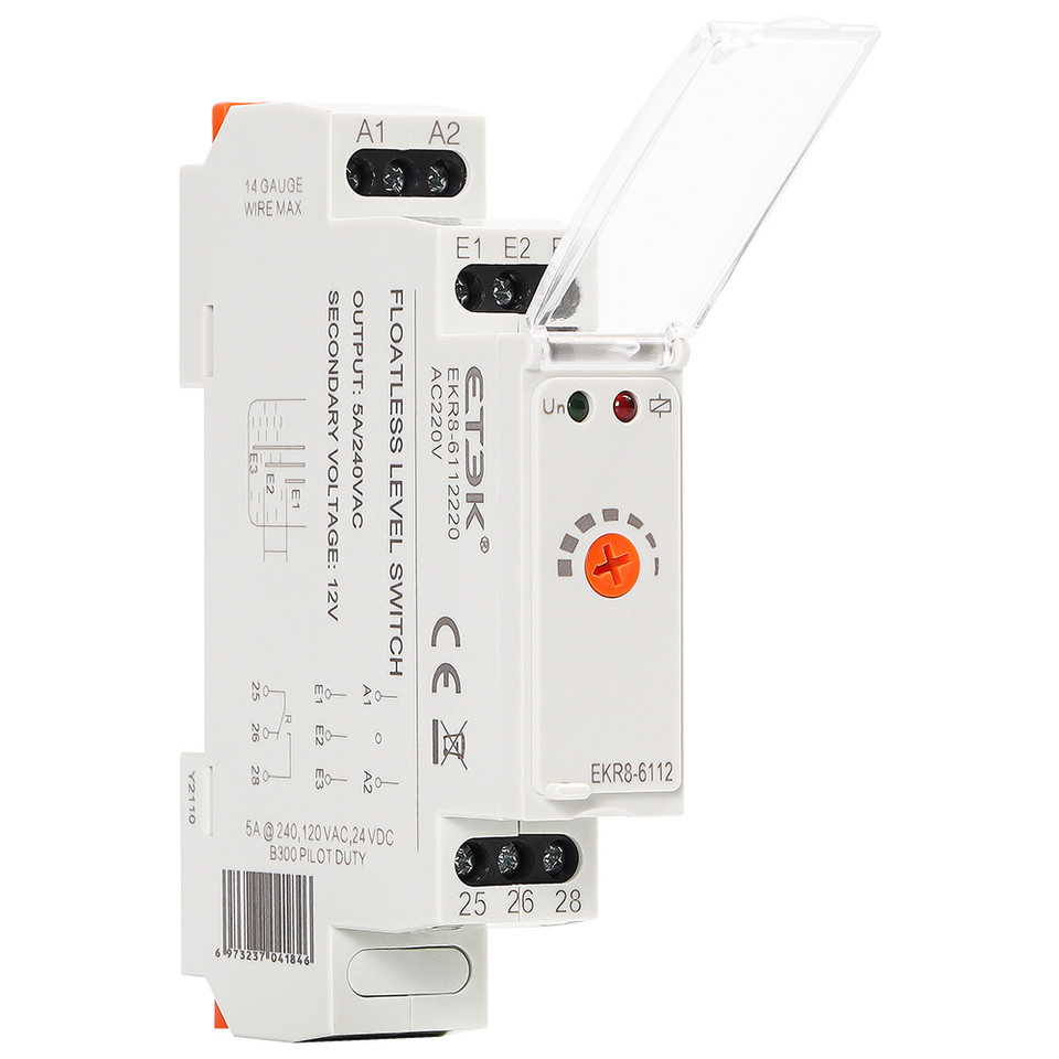 Jual ETEK Water Level Relay Float Switch 24-240VAC/DC Electronic Liquid ...