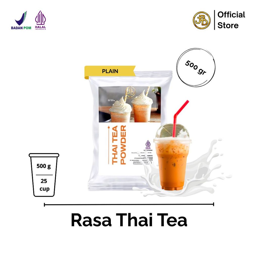 Jual Bubuk Minuman Rasa THAI TEA Plain TANPA GULA ukuran 500g - Jakarta ...
