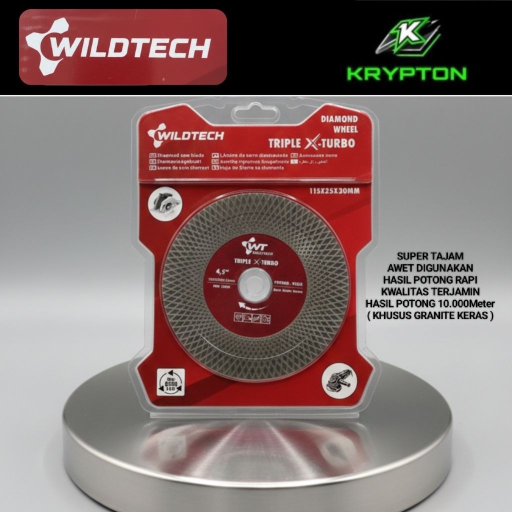 Jual Wildtech Diamond wheel mata gerinda potong TRIPLE-X TURBO115x1 ...
