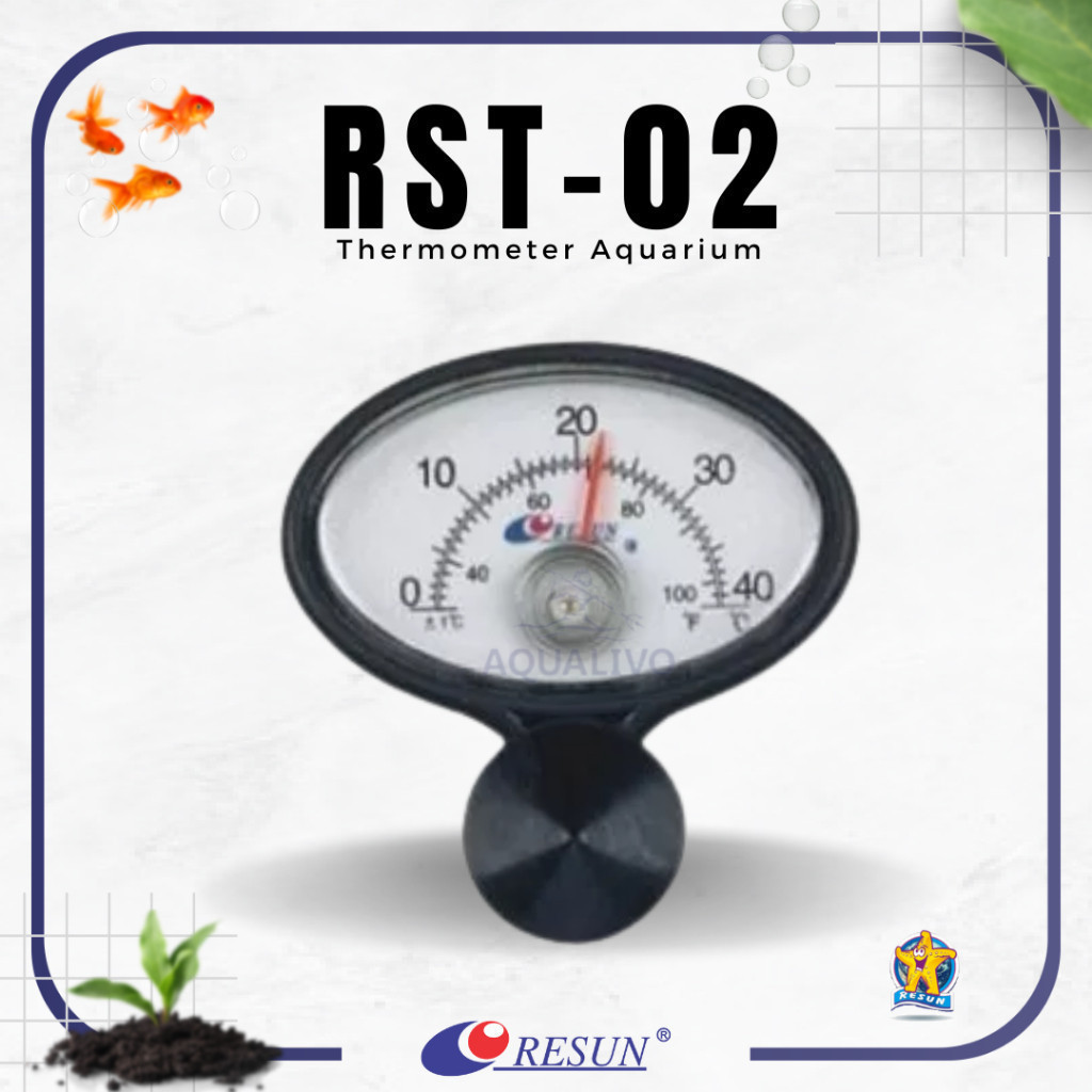 Jual AQUALIVO RESUN RST 02 Termometer Suhu Akuarium RST-02 Jarum Merk ...