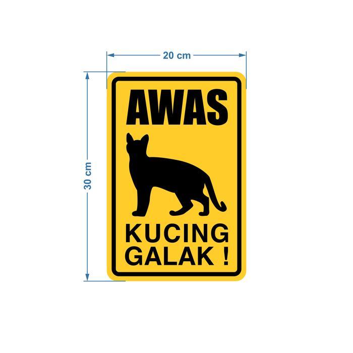 Jual RAMBU AWAS KUCING GALAK 20CM X 30CM PLAT ALUMUNIUM | Shopee Indonesia