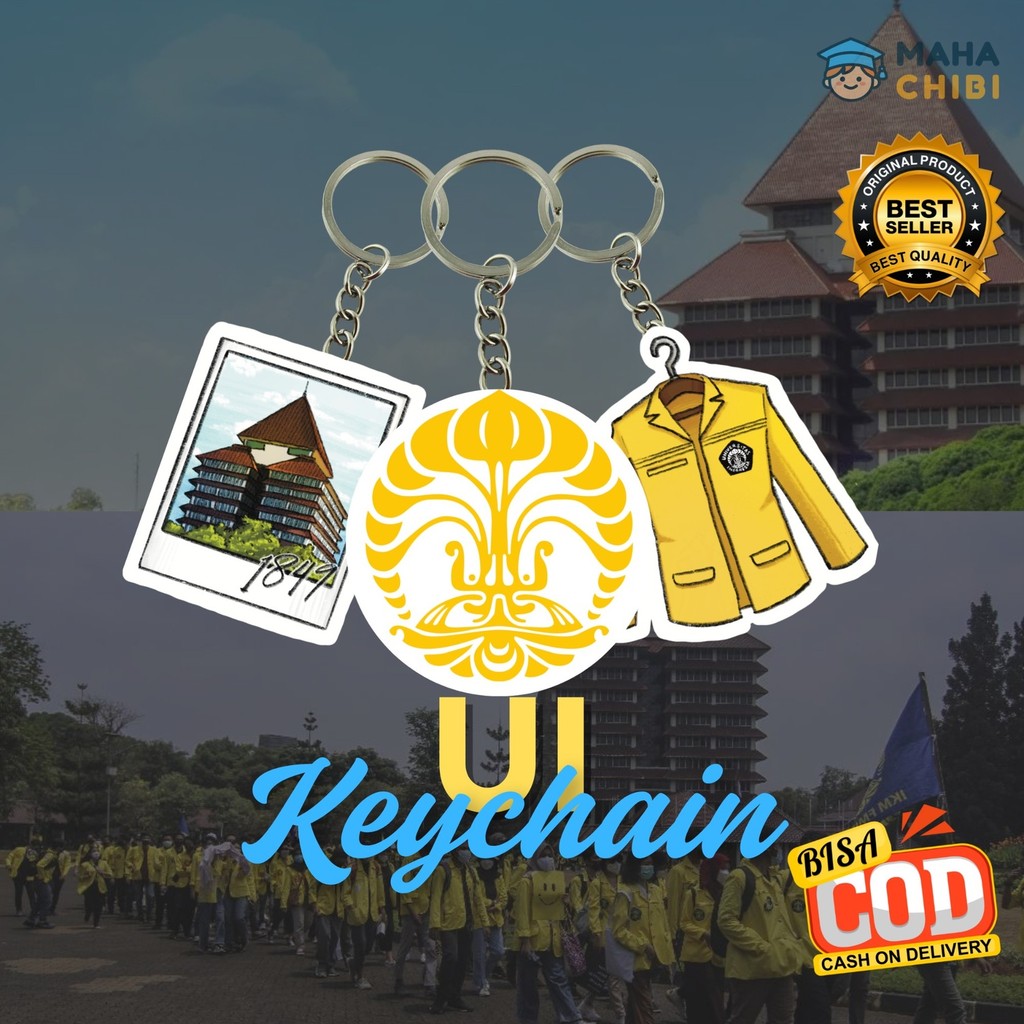 Jual [PROMO] Gantungan Kunci Universitas indonesia | Keychain UI ...