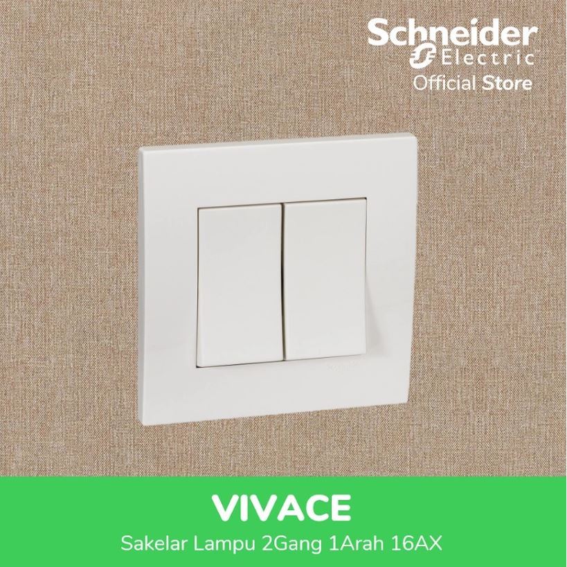 Jual Saklar Seri Schneider Vivace inbow 2 gang 1 arah Double switch ...