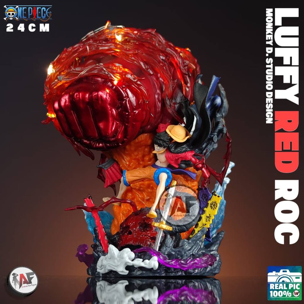 Jual Action Figure Statue One Piece Luffy Red Roc Monkey D. Studio ...