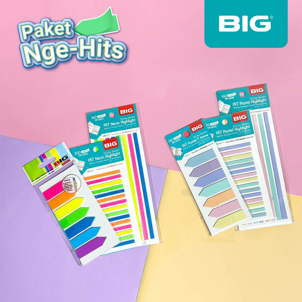 Jual BIG Paket Bundling Nge-Hits: Sticky Notes Pastel & Fluorescent ...