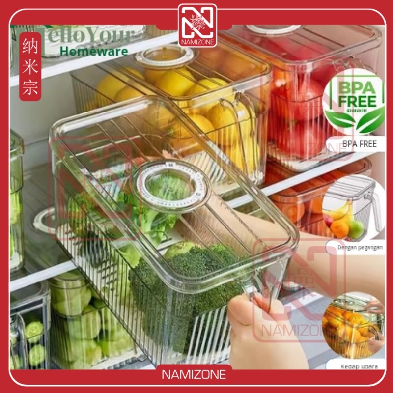 Jual NAMIZONE Container Kulkas Penyimpanan Buah Sayur Food Storage Box ...