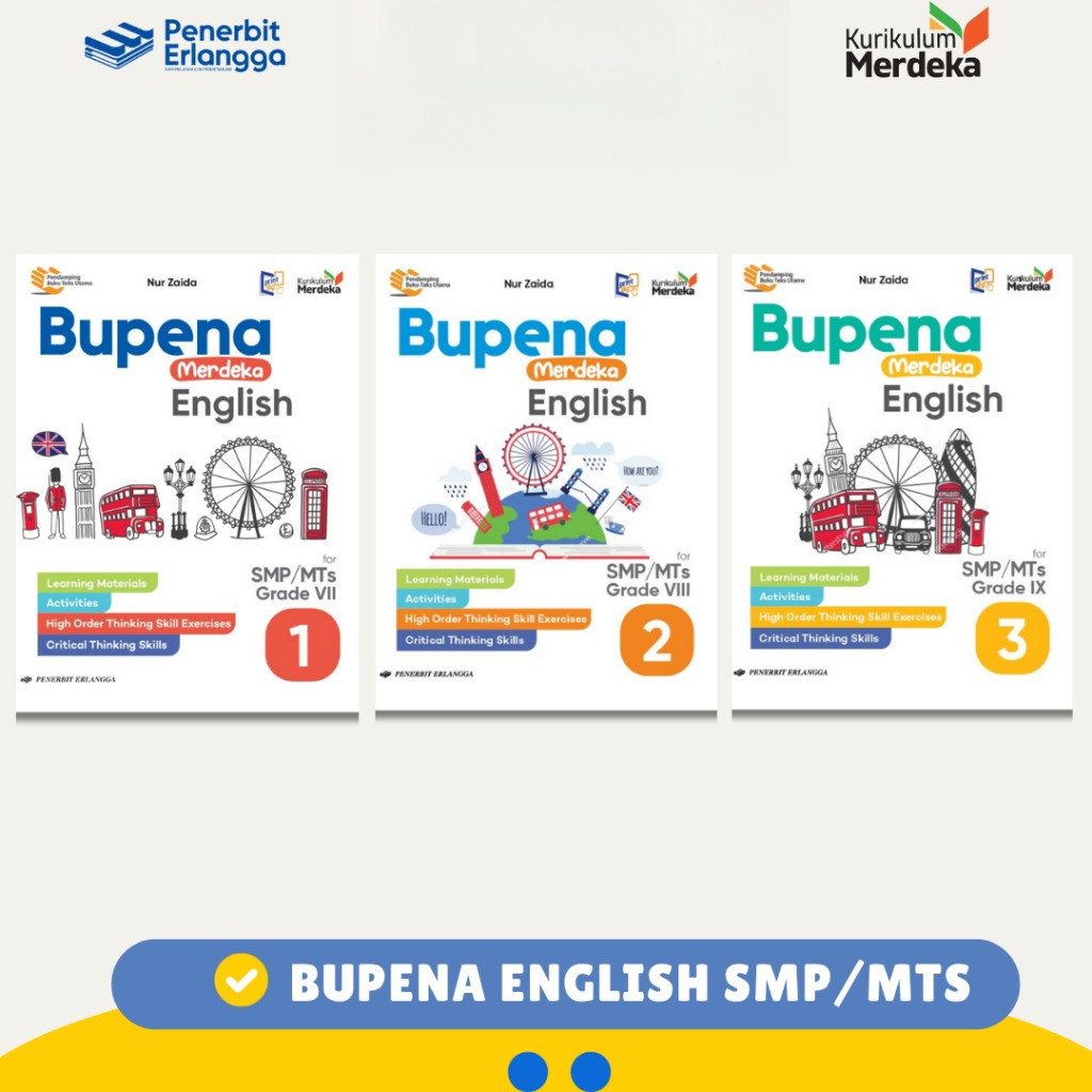 Jual [Erlangga ] Bupena Merdeka English Smp/Mts Kelas 7 8 9 Kurikulum ...