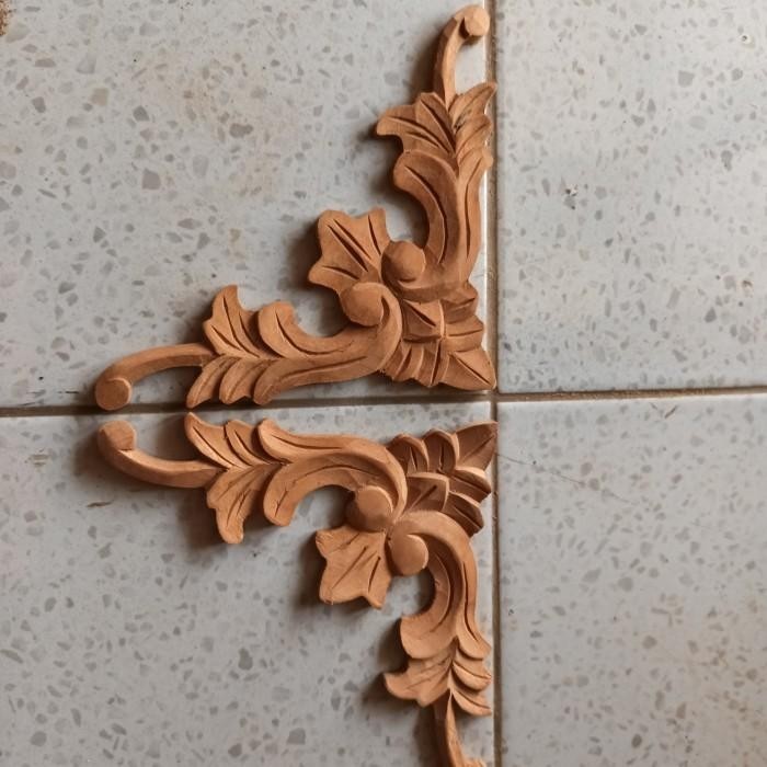 Jual Ukiran Kayu Ornamen Kayu Loster roster Kusen Pintu Sudut 20 cm 1 ...