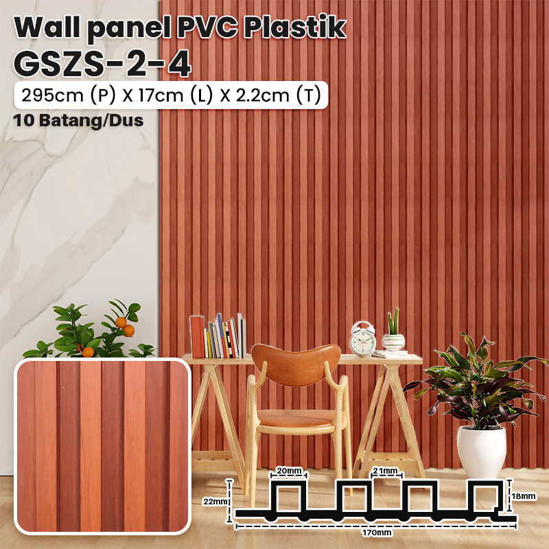 Jual Wall Panel PVC WoodPanel Dinding Motif Kayu 3D Wpc Panel 100cm x ...