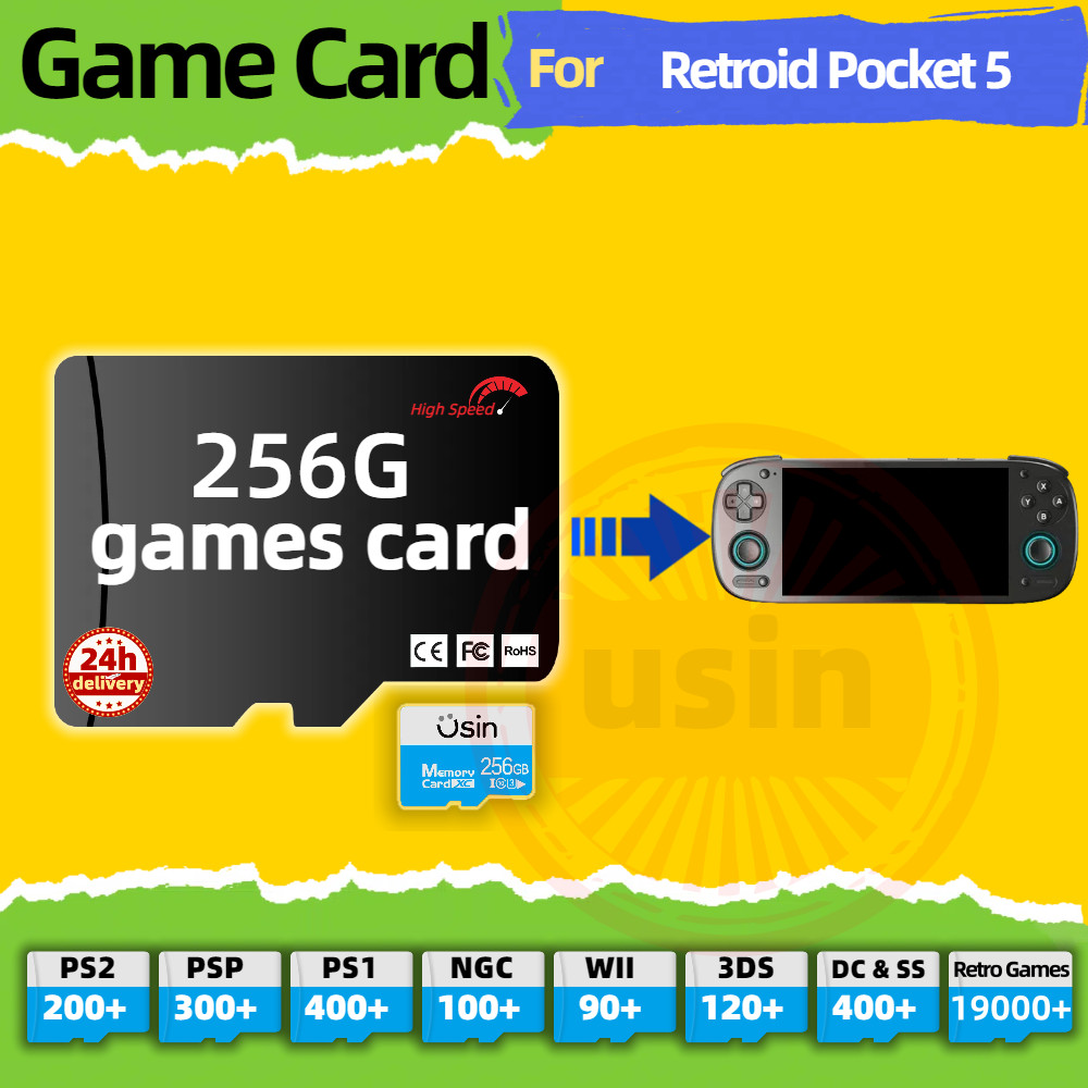 Jual Game Card For Retroid Pocket 5 RP5 Pro Plus TF Retro Games PS2 PSP ...