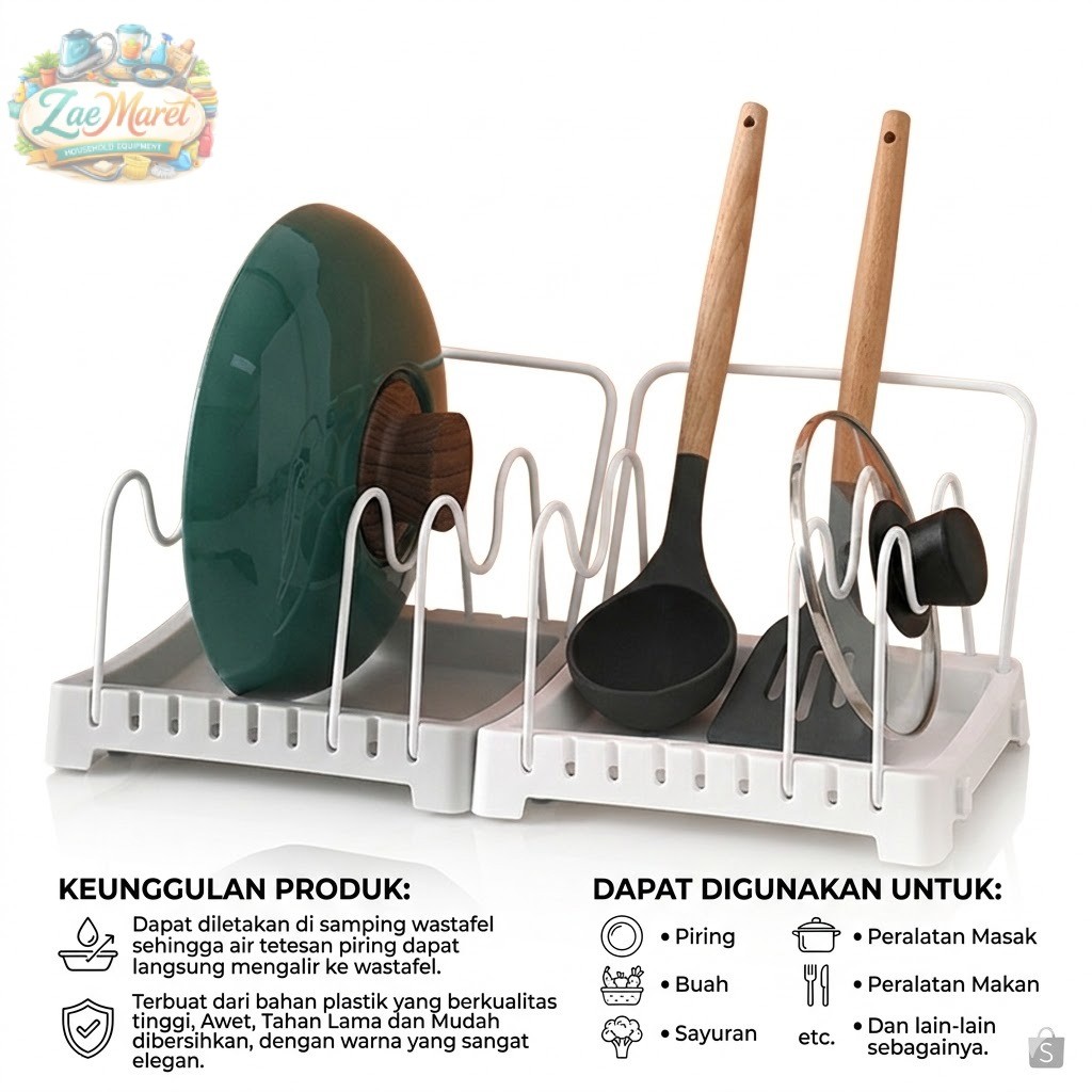 Jual ZAE - Rak Dapur Pengering Piring Mangkok Drying Dish Rack | Shopee ...