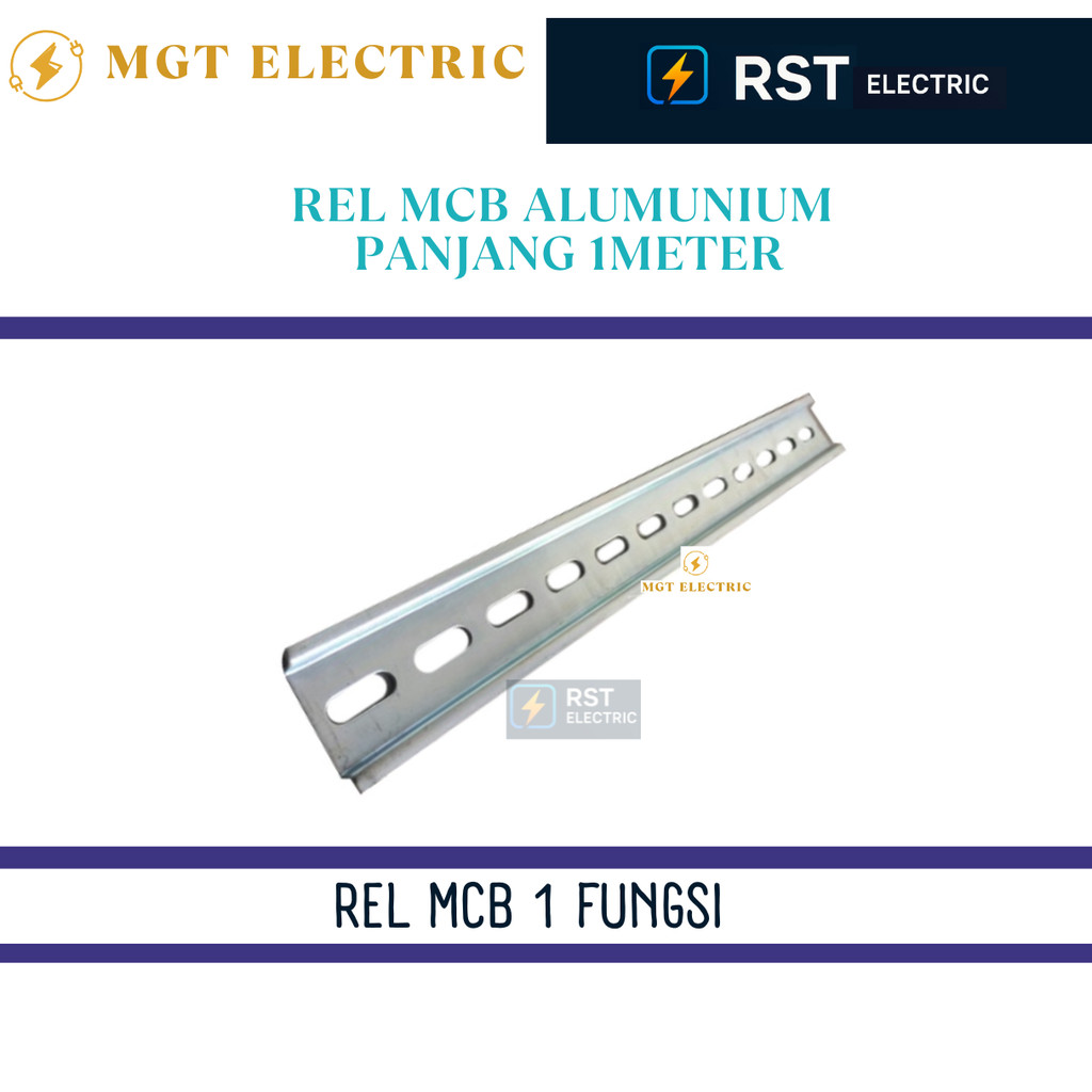 Jual Rel MCB Aluminium 1 Fungsi 1M Din Rail MCB Aluminium 1 Meter ...