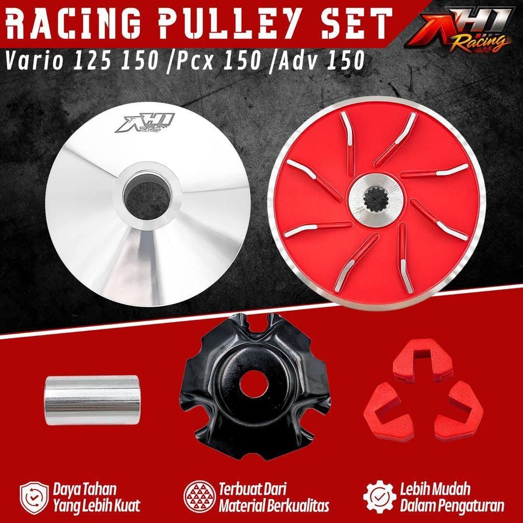 Jual AH1 PULLEY SET CUSTOM BUBUT DERAJAT 13.8 | 13.5 ALL MOTOR VARIO ...