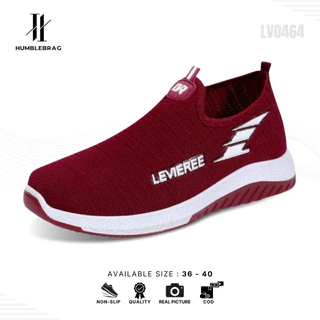 HMBRG Kei Sepatu Sneaker Rajut Wanita Tanpa Tali Terbaru LV0464