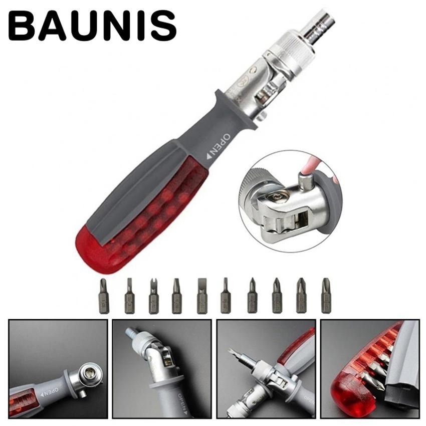 Jual Baunis Obeng Rachet Set 11 in 1 Ratchet Screwdriver Reparasi ...