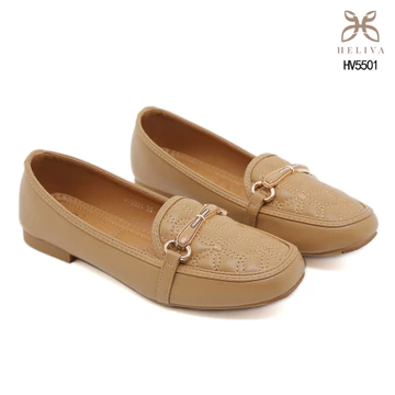 HELIVA ALZANA 1CM Flat Shoes Chain Metal Stylish HV5501