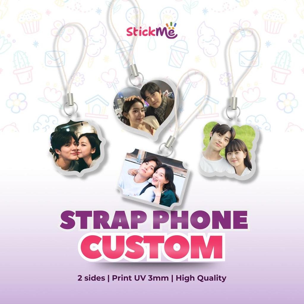 Jual STICKME Phone Strap Custom Frame Foto Acrylic Premium Gantungan ...