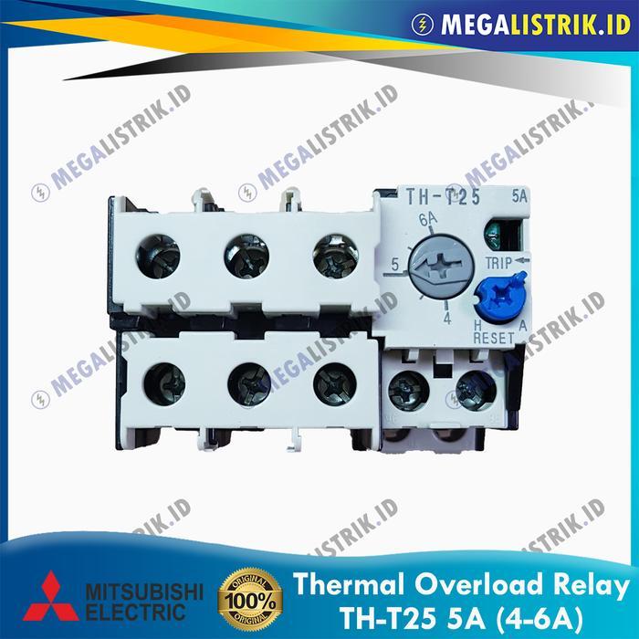 Jual Mitsubishi TH-T25 5A ( 4-6A ) / Thermal Overload Relay THT25 5 ...