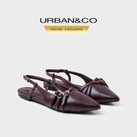 URBAN CO Clarie Basic Mules Flatshoes Sepatu Sandal Kerja Slip On Wanita