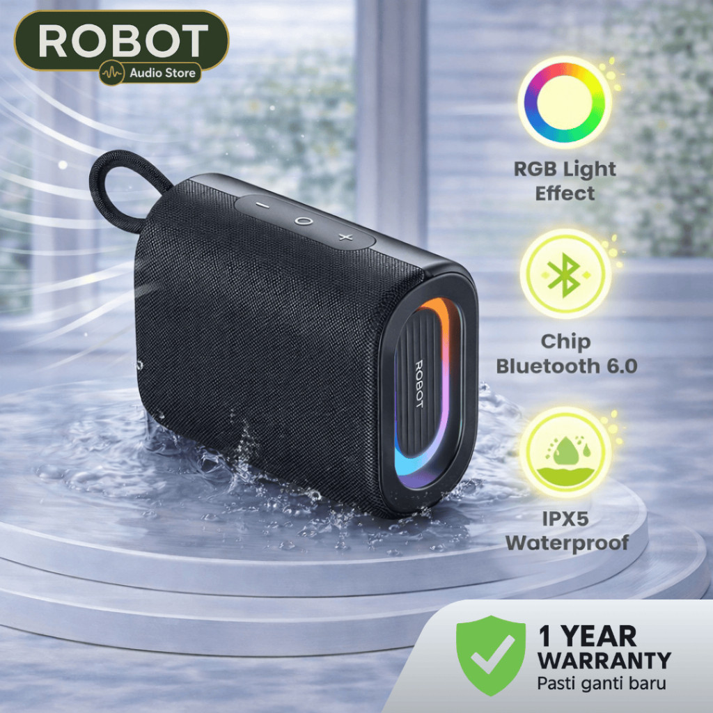 Jual ROBOT RB190 Speaker Bluetooth 1200mAh 6.0 Portable Powerful Bass ...