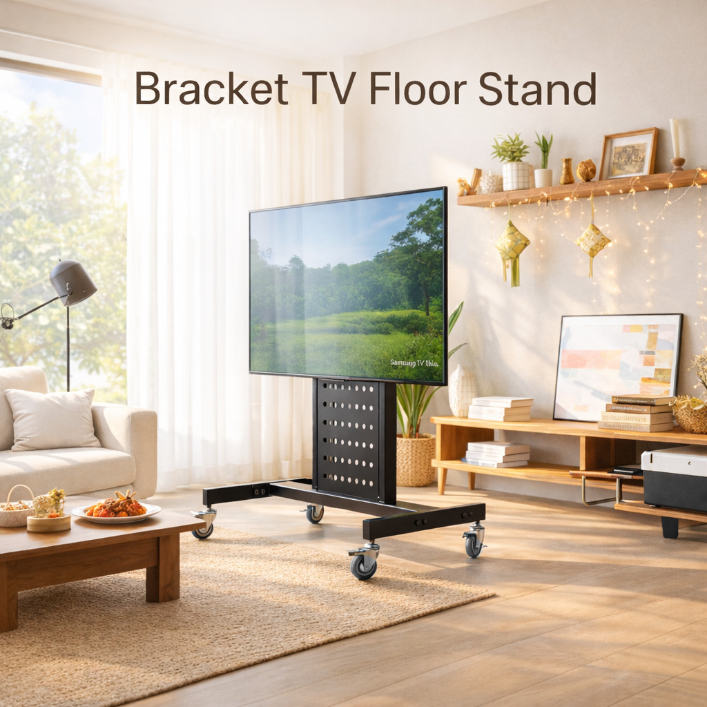 Jual Bracket TV Standing Berdiri Roda Floor Stand TV 32-65 Inch VESA ...