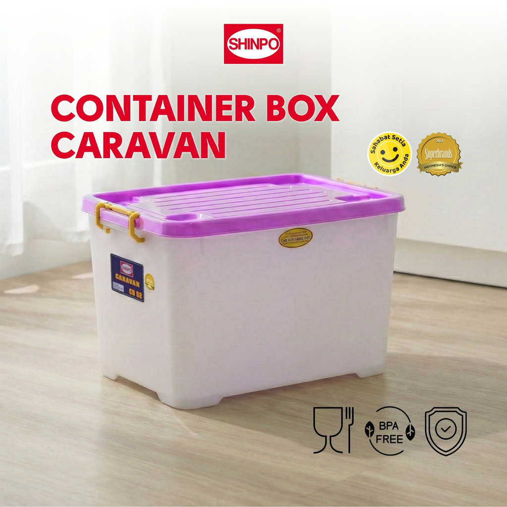 Jual SHINPO Kontainer Plastik Dengan Roda Caravan Container Box Kotak ...