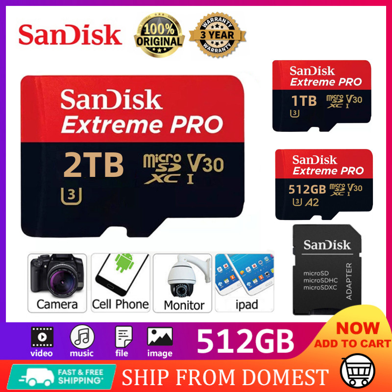 Jual Netcom Store Sandisk Extreme PRO Memory Card hp Micro SD 2TB/1TB ...