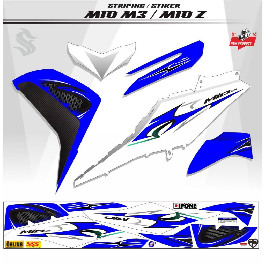 Jual STICKER MIO Z STRIPING MIO 125 MIO M3 STICKER | Shopee Indonesia