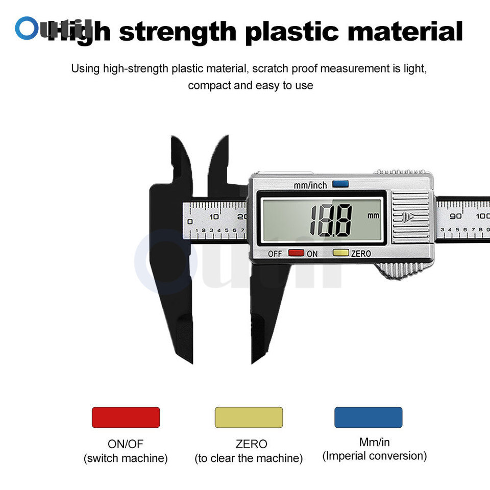 Jual 150mm Electronic Digital Caliper Dial Vernier Caliper Gauge ...