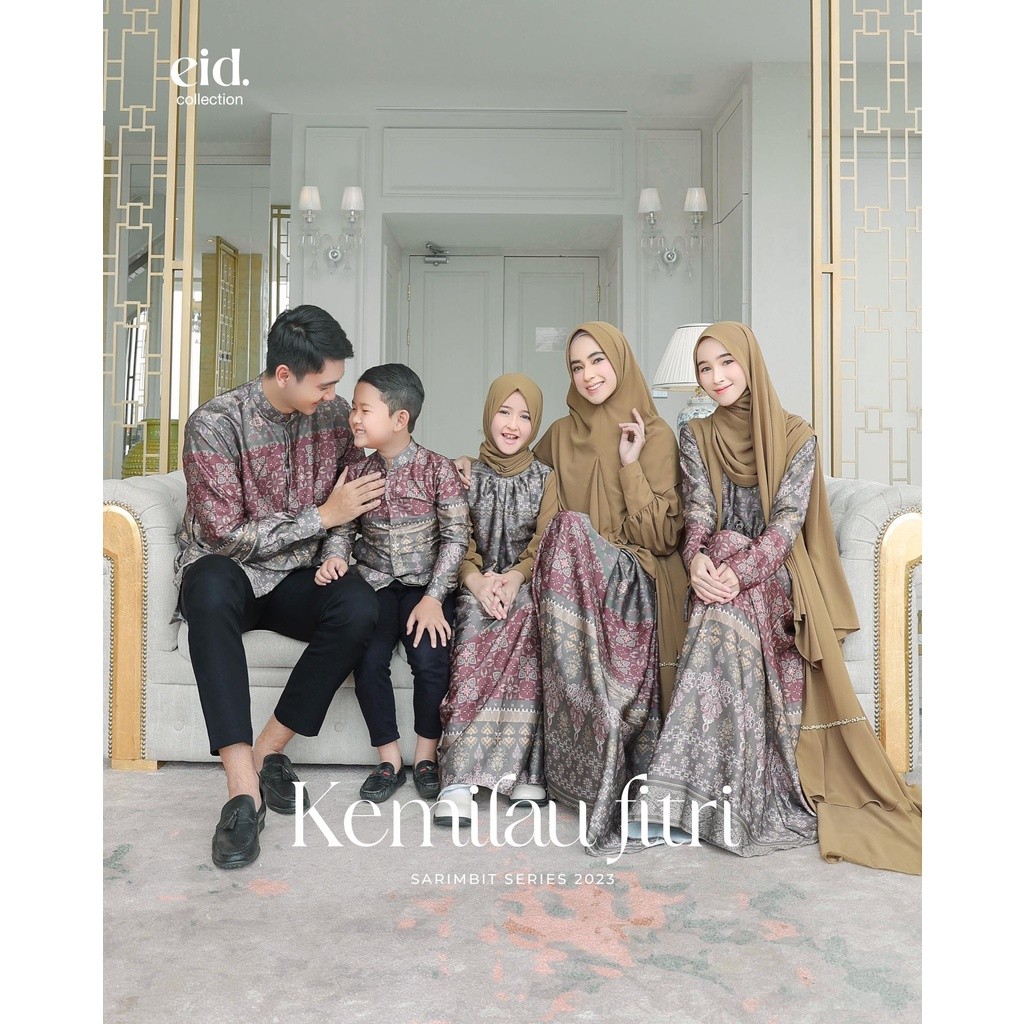 Jual Kazami - Dress / Gamis Dewasa Motif Sarimbit Kemilau Fitri Style 1 ...