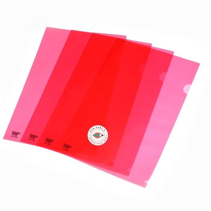 Jual Map L / Map Bening Folder One Folio / F4 Warna - PERLUSIN - Merah ...
