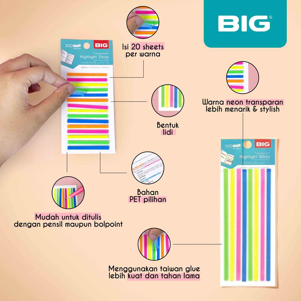Jual BIG Paket Bundling Nge-Hits: Sticky Notes Pastel & Fluorescent ...