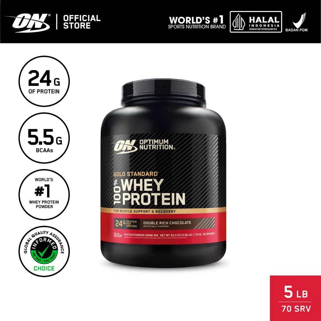 Jual Optimum Nutrition Gold Standard 100% Whey Protein 5 lbs | Primary ...