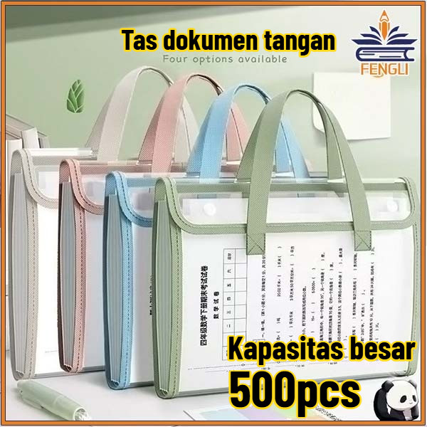 Jual FENGLI Folder A4 PVC Tas File Transparan Pegangan Tas Dokumen ...