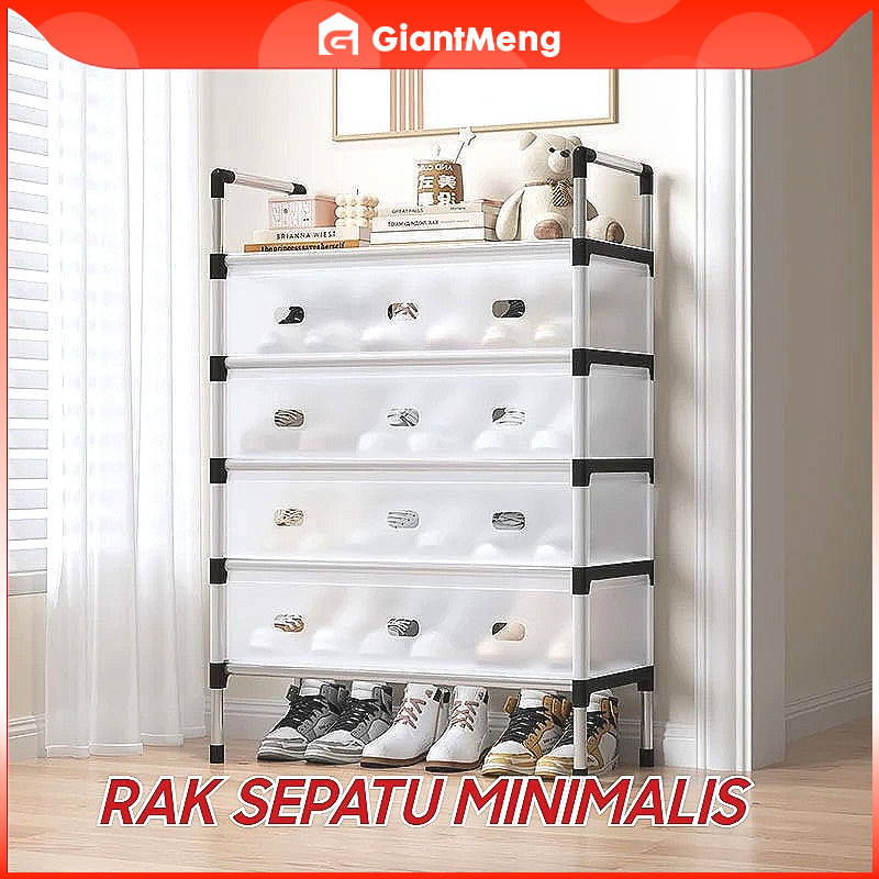 Jual GiantMeng - Rak Sepatu 3-6 Tingkat Material Besi Tertutup dan ...