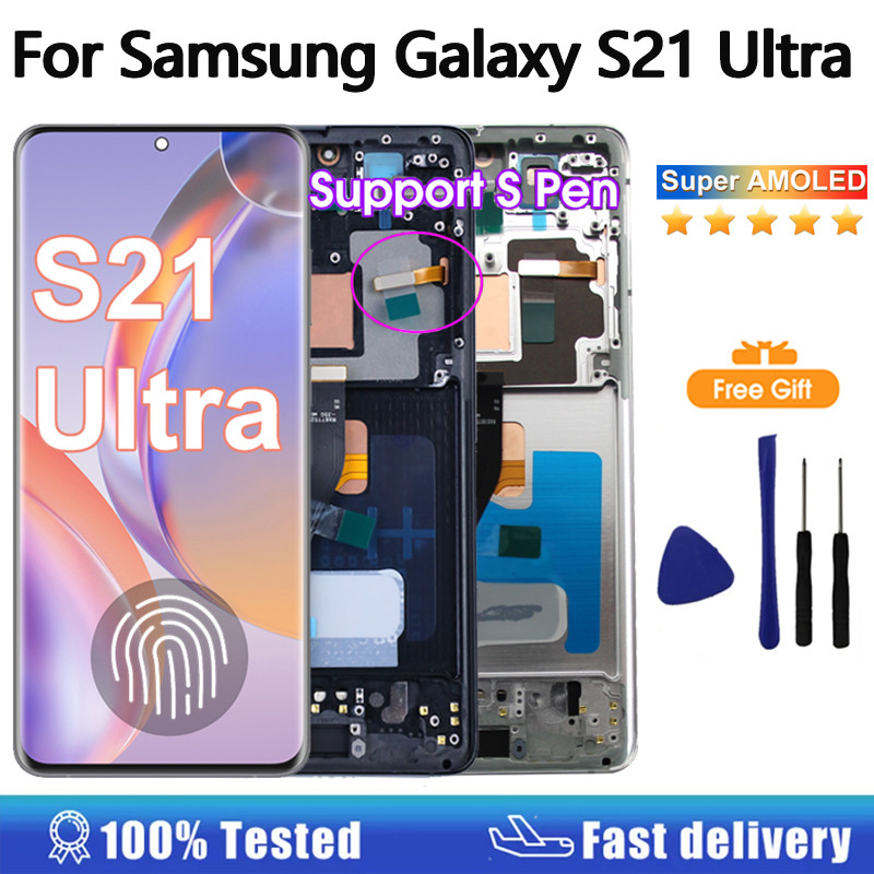 Jual New AMOLED splay For Samsung Galaxy S21 Ultra 5G SM-G9980 G998B ...
