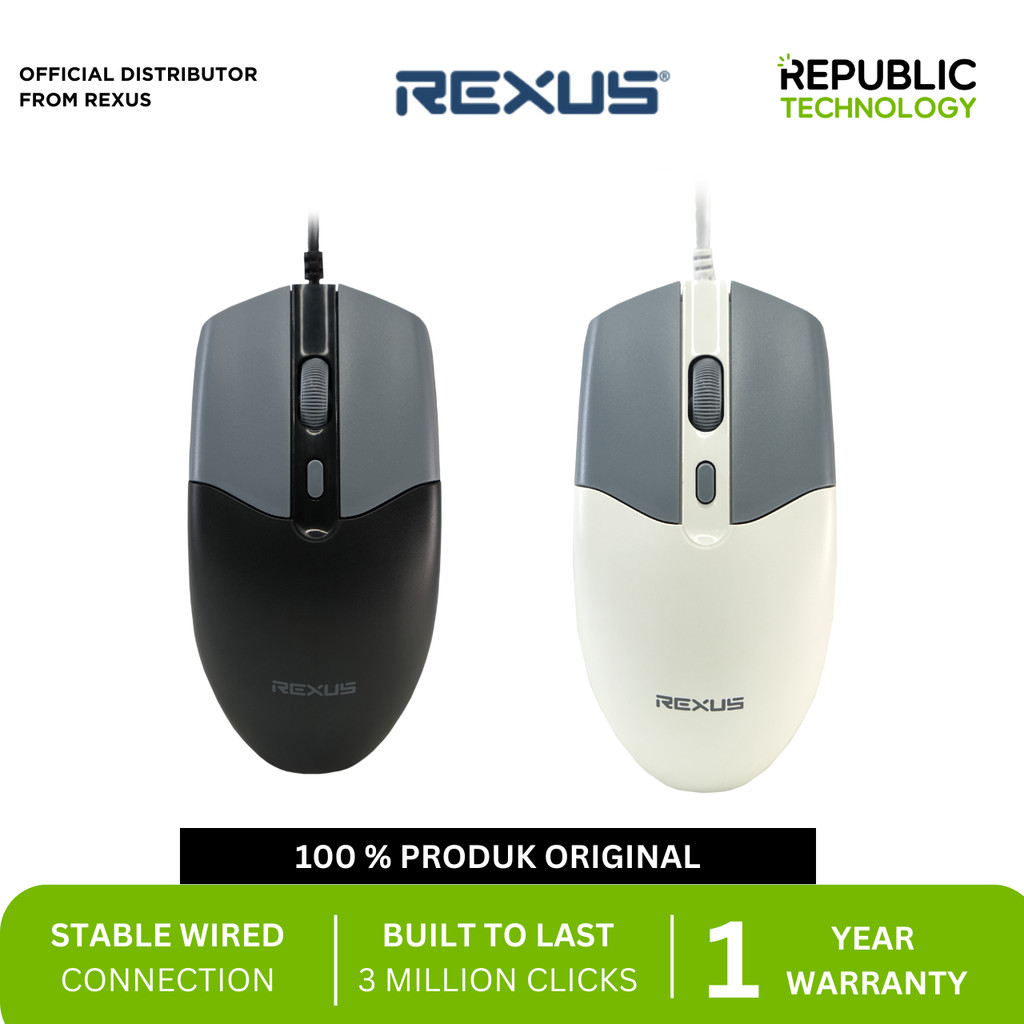 Jual Rexus Mouse Office QC10 Wired Version | Shopee Indonesia
