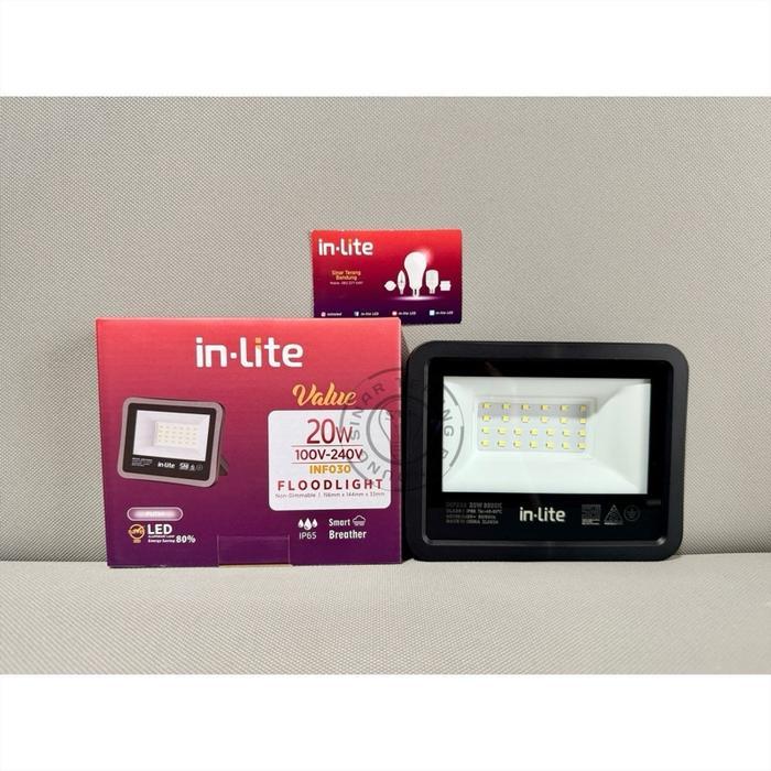 Jual LAMPU SOROT FLOODLIGHT LED INLITE VALUE 20W 20 WATT - INF030 ...