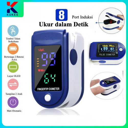 Jual KUKEE Pulse Oximeter Fingertip Alat Cek Saturasi Oksigen Darah ...